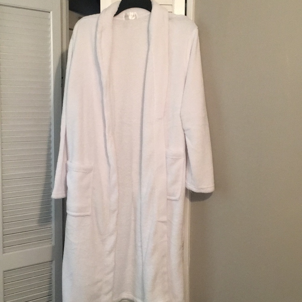 White plush robe